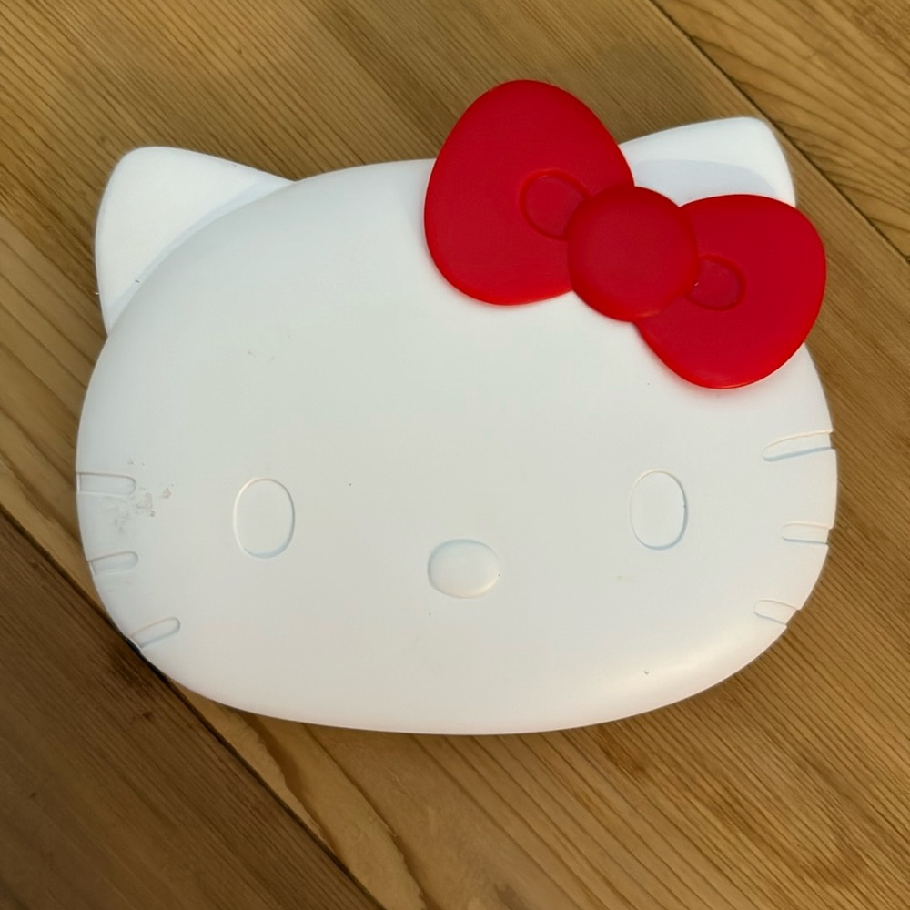 Hello Kitty Impressions Small Mirror “Like New Condition” white with red bow